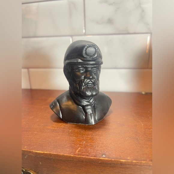 Black Miner Sculpture Made with Coal - Picture 8 of 11